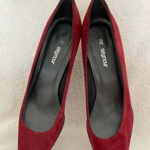Mr. Seymour red suede heels